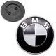 BMW logo 82mm hood, bonnet, trunk, tailgate emblem 51147057794 White / Black 2 hole