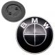 BMW Logo 82mm emblème insigne badge de Capot, Coffre, Hayon 51147057794 Noir / Noir 2 trous