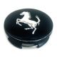 4 articles 57mm / 49mm FERRARI Enjoliveurs cache-moyeux de centre de roue noirs