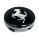 4 articles 57mm / 52mm FERRARI Enjoliveurs cache-moyeux de centre de roue noirs