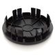 4 items FERRARI wheel center hub caps 75mm / 65mm rim hub covers black