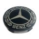 4 Stück Mercedes Benz 68mm / 64mm nabendeckel felgendeckel nabenkappen SCHWARZ LORBEER