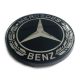 4 items Mercedes Benz 60mm / 58mm wheel center caps rim hub covers BLACK LAUREL