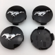 55mm / 51mm 4x caches-moyeux FORD MUSTANG pour jantes en alliage – enjoliveurs noirs