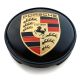 4 articles 60mm / 58mm PORSCHE Enjoliveurs cache-moyeux de centre de roue NOIR DORÉ