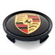 4 articles 64mm / 60mm PORSCHE Enjoliveurs cache-moyeux de centre de roue NOIR DORÉ