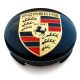 4 items 65mm / 63mm PORSCHE wheel center hub caps covers BLACK GOLDEN