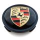 4 Stück 69mm / 68mm PORSCHE nabendeckel felgendeckel nabenkappen radkappen SCHWARZ GOLDEN