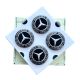 4 articles 75mm / 70mm MERCEDES BENZ dynamiqu tournant rotatif Enjoliveurs cache-moyeux de centre de roue ARGENT LAURIER