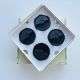 4 items 75mm / 70mm MERCEDES BENZ dynamic floating spinning wheel center hub caps BLACK LAUREL