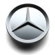 4 items 64mm / 58mm MERCEDES BENZ wheel center hub caps covers SILVER
