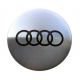 4 Stück x 65mm AUDI METALL Aufkleber LOGO Radkappen Embleme SILBER-GRAU