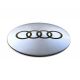 4 Stück x 65mm AUDI METALL Aufkleber LOGO Radkappen Embleme SILBER-GRAU