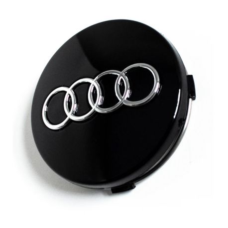 4 Stück Audi nabendeckel 60mm / 57mm felgendeckel nabenkappen 4B0601170 schwarz glänzend