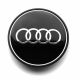 4 items Audi wheel center hub caps 68mm / 64mm rim hub covers