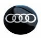 Set of Audi wheel center Silicone stickers 4 x 90mm for wheel center hub caps covers self-adhesive