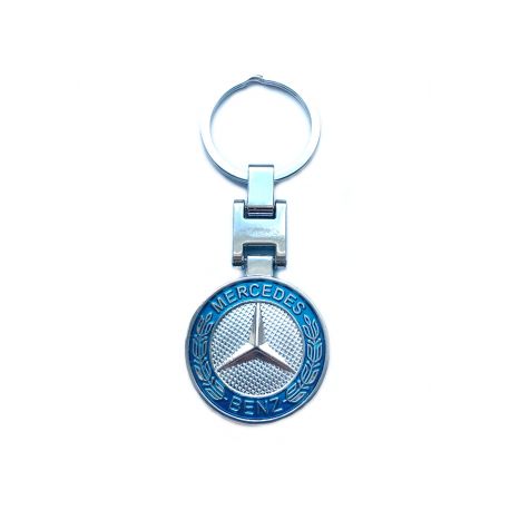 Mercedes Benz Schlüsselanhänger Logo Blau Metall
