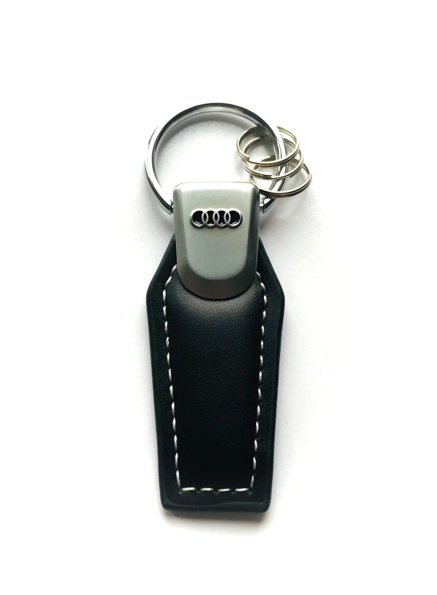 Audi Logo Schlüsselanhänger Metall - Leder