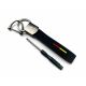 Mercedes Benz Logo KeyChain Keyring Fob Metal - Leather Germany Flag