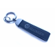 Volkswagen Logo KeyChain VW Keyring Fob Black Leather