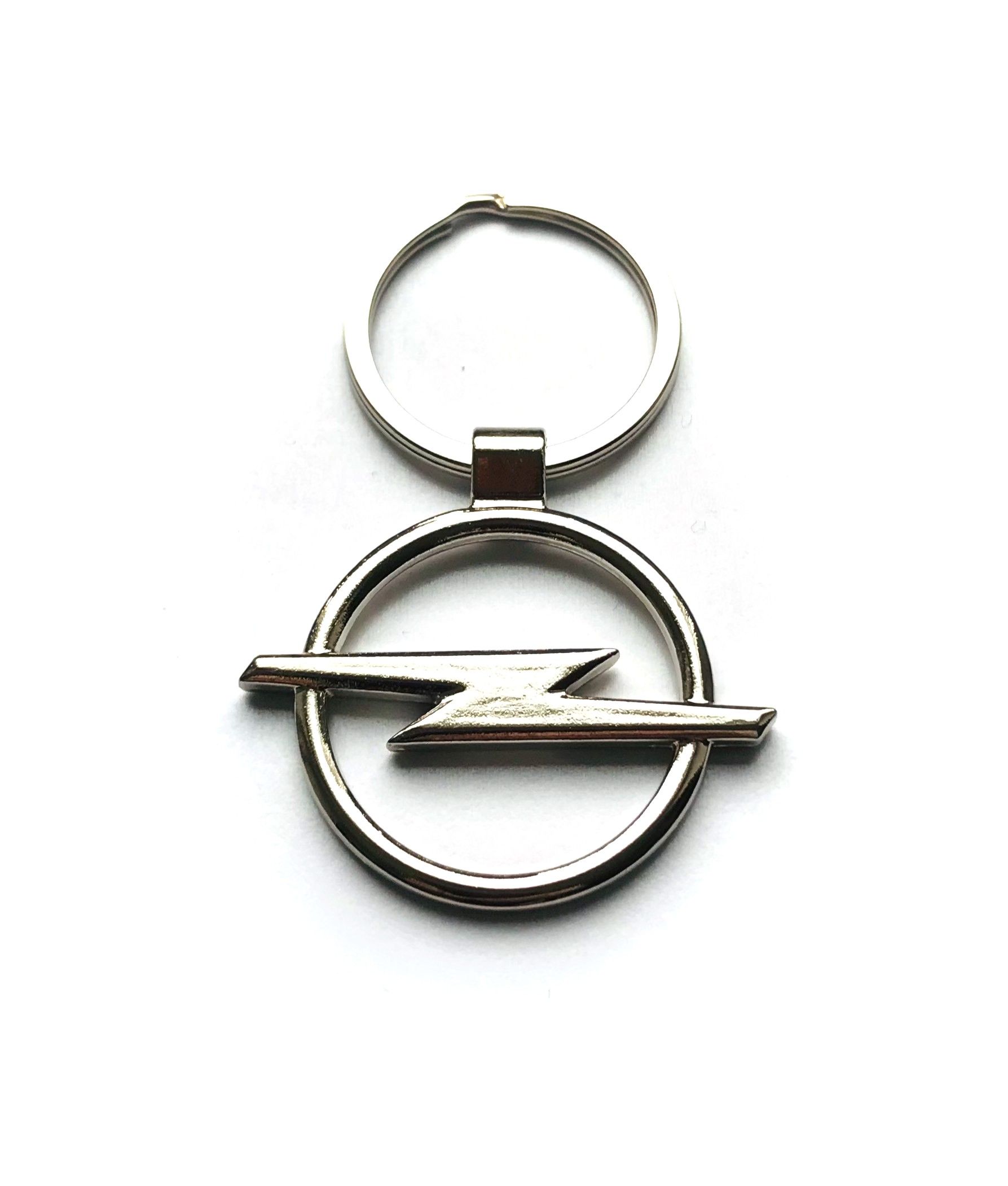 Opel Metall Logo Schlüsselanhänger Silber