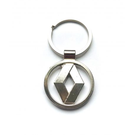 Renault Metall Logo Schlüsselanhänger Silber