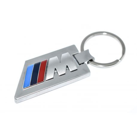 BMW M-Sport Power Logo Metall Schlüsselanhänger Silber