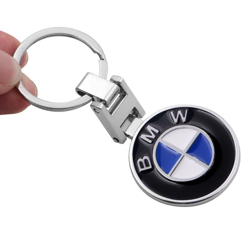 BMW Schlüsselanhänger Metall Logo Weiss - Blau