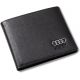 AUDI Portefeuille en cuir véritable à deux volets noir pour les hommes