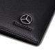 Mercedes Benz Leather Wallet Bifold Purse Genuine Black