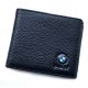 BMW Leather Wallet Bifold Purse Genuine Black