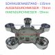 4 items Audi 135mm /  59mm wheel center hub caps alloy rim covers 8R0601165
