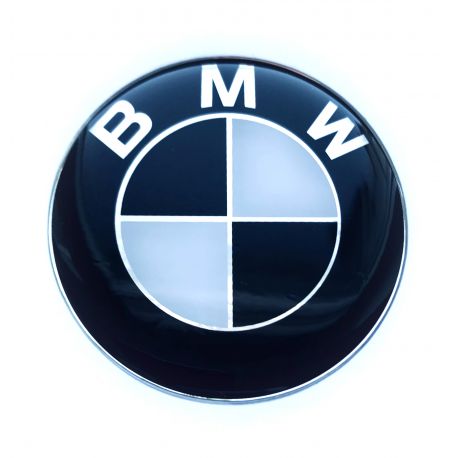 Satz von BMW 4 x 64mm rad mitte aufkleber schwarz Silikon embleme