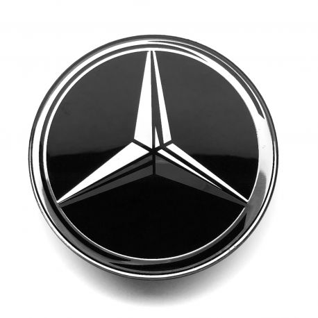 4 Stück Mercedes Benz 60mm / 55mm nabendeckel Schwarz felgendeckel nabenkappen