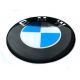 Satz von BMW 4 x 55mm rad mitte aufkleber verchromt Silikon embleme