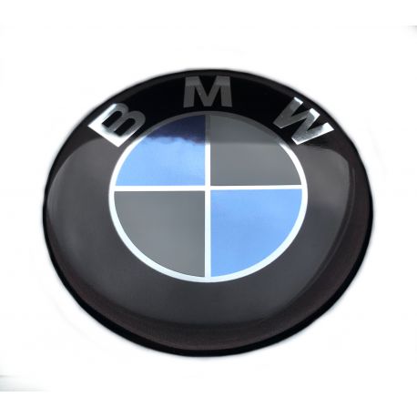 Satz von BMW 4 x 58mm rad mitte aufkleber hellblau Silikon embleme