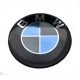 4 articles x 75mm BMW SILICONE autocollants centre de roue LOGO emblèmes MIROIR