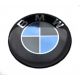 Satz von BMW 4 x 75mm rad mitte aufkleber hellblau Silikon embleme
