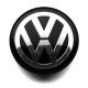 4 items VW wheel center hub caps 60mm / 57mm Volkswagen rim hub covers black