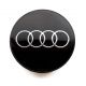 4 Stück Audi nabendeckel 58mm / 55mm felgendeckel nabenkappen Schwarz