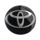 Set of 4 x 65mm SILICONE emblems TOYOTA, wheel center stickers Rim covers Logo