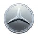 Satz von Mercedes Benz rad mitte aufkleber 4 x 60mm felgen embleme Metal/Epoxid silber grau