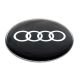 Set of Audi wheel center Silicone stickers 4 x 50mm for wheel center hub caps covers self-adhesive