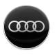 4 articles x 50mm AUDI SILICONE autocollants centre de roue LOGO enjoliveurs emblèmes