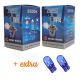 2 ampoules halogènes H4 super blanches aspect xénon 8500K + 2 W5W