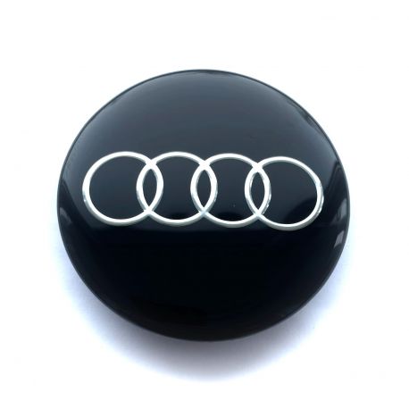 4x Logo Jante Audi Noir 60 mm Cache Moyeu Centre De Roue Emblème 4B0 601 170 - Auto