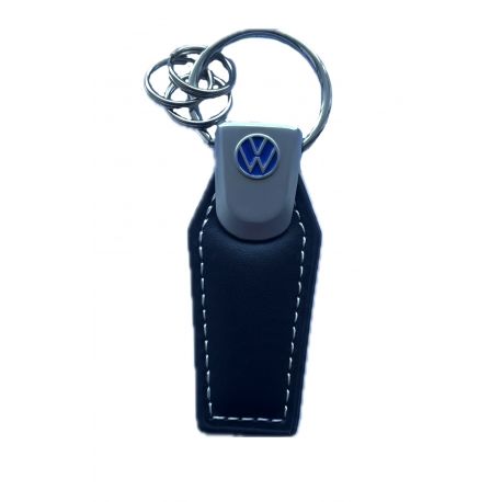 Volkswagen Logo Schlüsselanhänger VW Metall - Leder