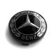 4 items Mercedes Benz 60mm / 57mm wheel center caps rim hub covers BLACK LAUREL