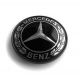 4 Stück Mercedes Benz 65mm / 56mm nabendeckel felgendeckel nabenkappen SCHWARZ LORBEER