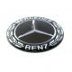 Satz von 4 x 56mm METAL embleme MERCEDES BENZ, rad mitte aufkleber Radkappen logo SCHWARZ LORBEER